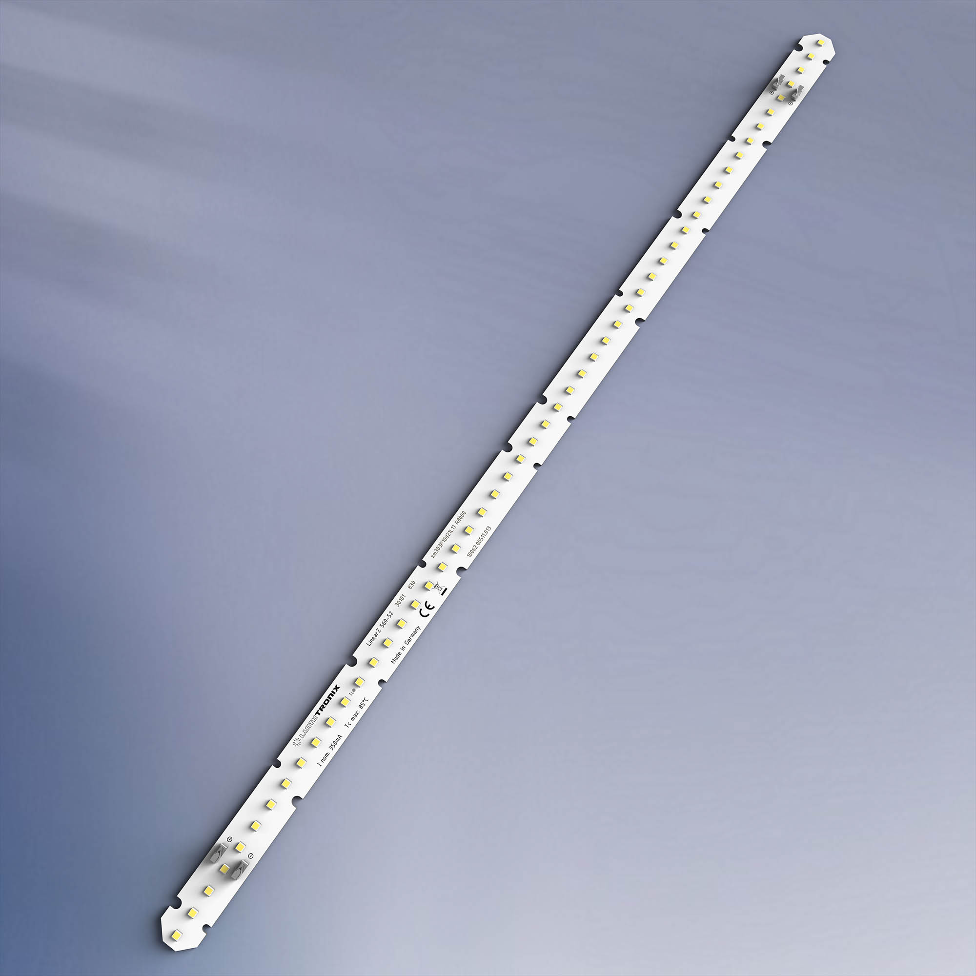 LumiBar-56-4080 Nichia LED Strip Zhaga warm white 3000K 2120lm 350mA 37.5V 52 LEDs 56cm module (3786lm/m 24W/m)