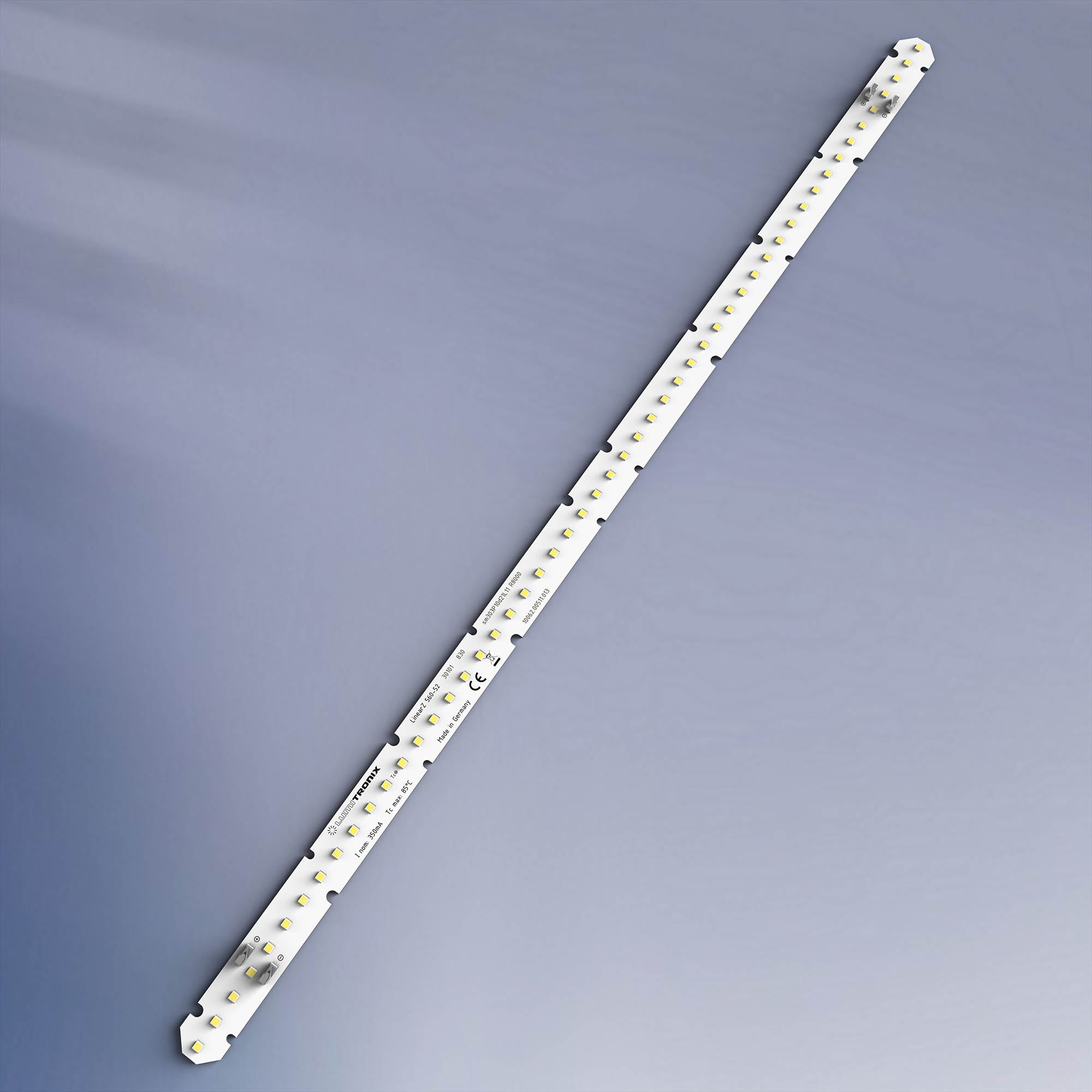 LumiBar-56-3095 Nichia H6 LED Strip Zhaga Warm White 3000K CRI95 1870lm 350mA 36.8V 12.9W 56cm (3348 lm/m 23W/m) - view 2
