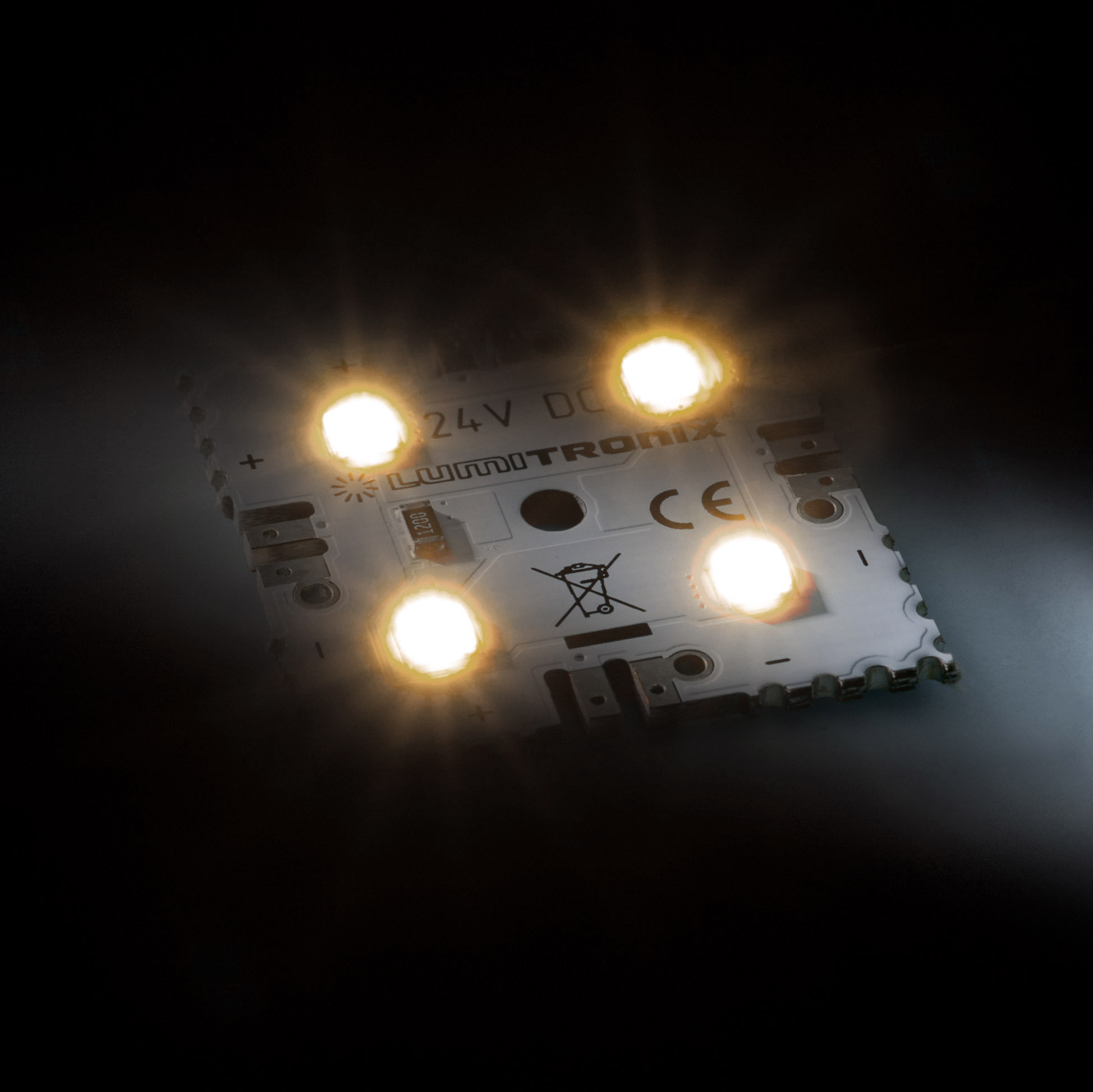 MatrixMini-1-4080 Nichia LED Module warm white 2700K 68lm 4 LEDs 24V 0.48W 3x3cm (75000 lm/sqm)