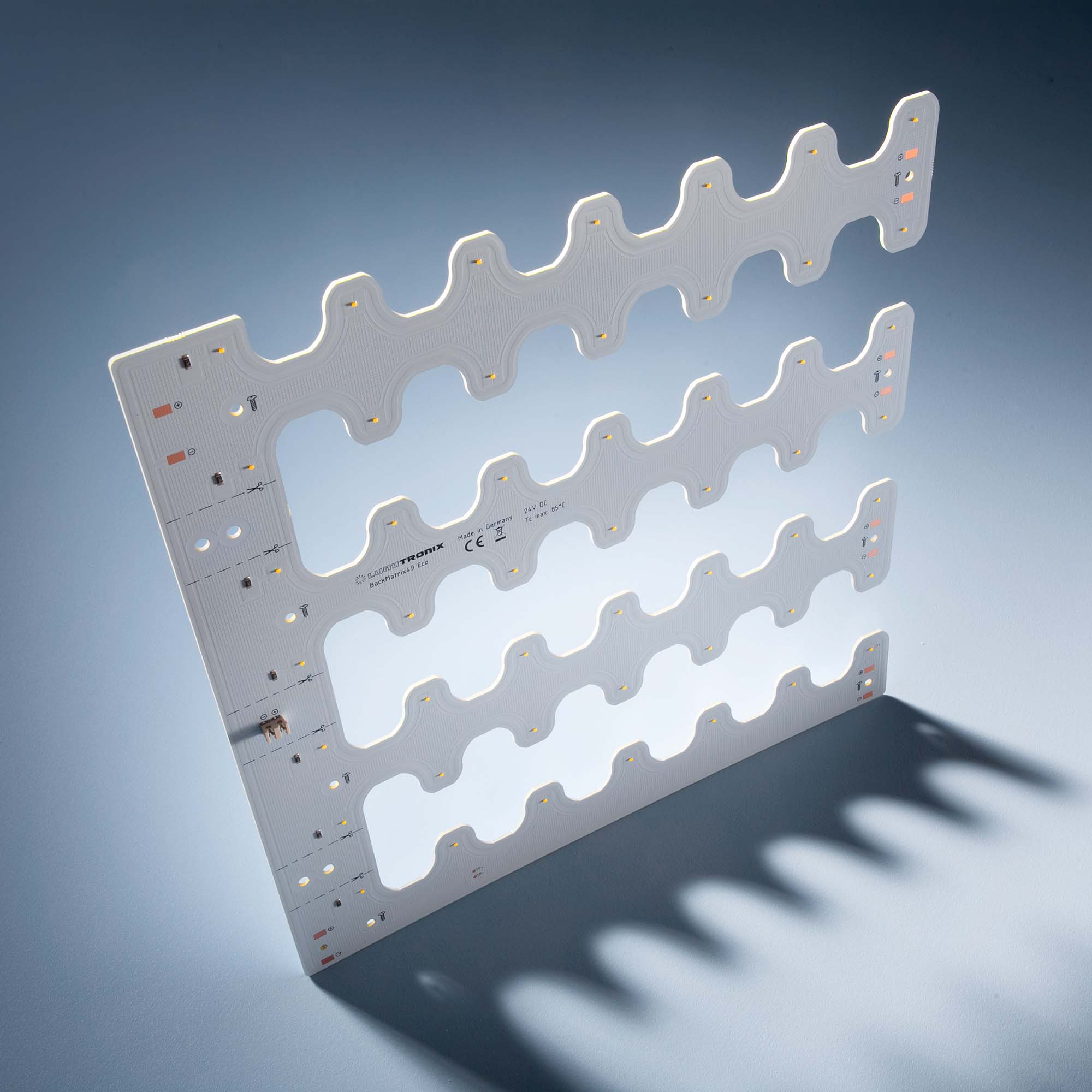 BackMatrix-49-2080 Nichia LED Module warm white CRI80 2700K 1150lm 49 LEDs 24V 10.9W 180° 28x28cm (14000 lm/sqm)