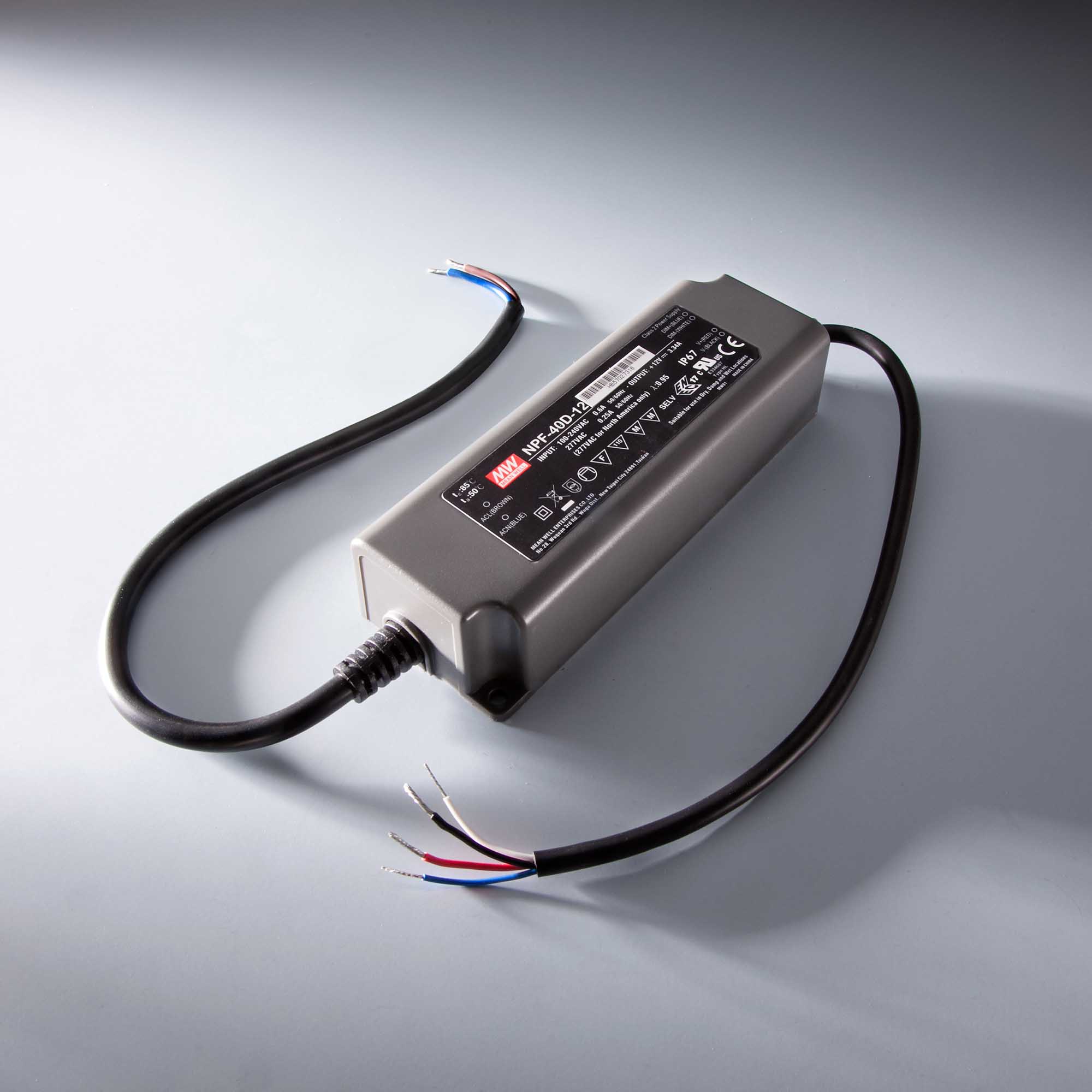 Constant Voltage Power Supply Mean Well NPF-60D-12 IP67 230V to 12V 5A 60W