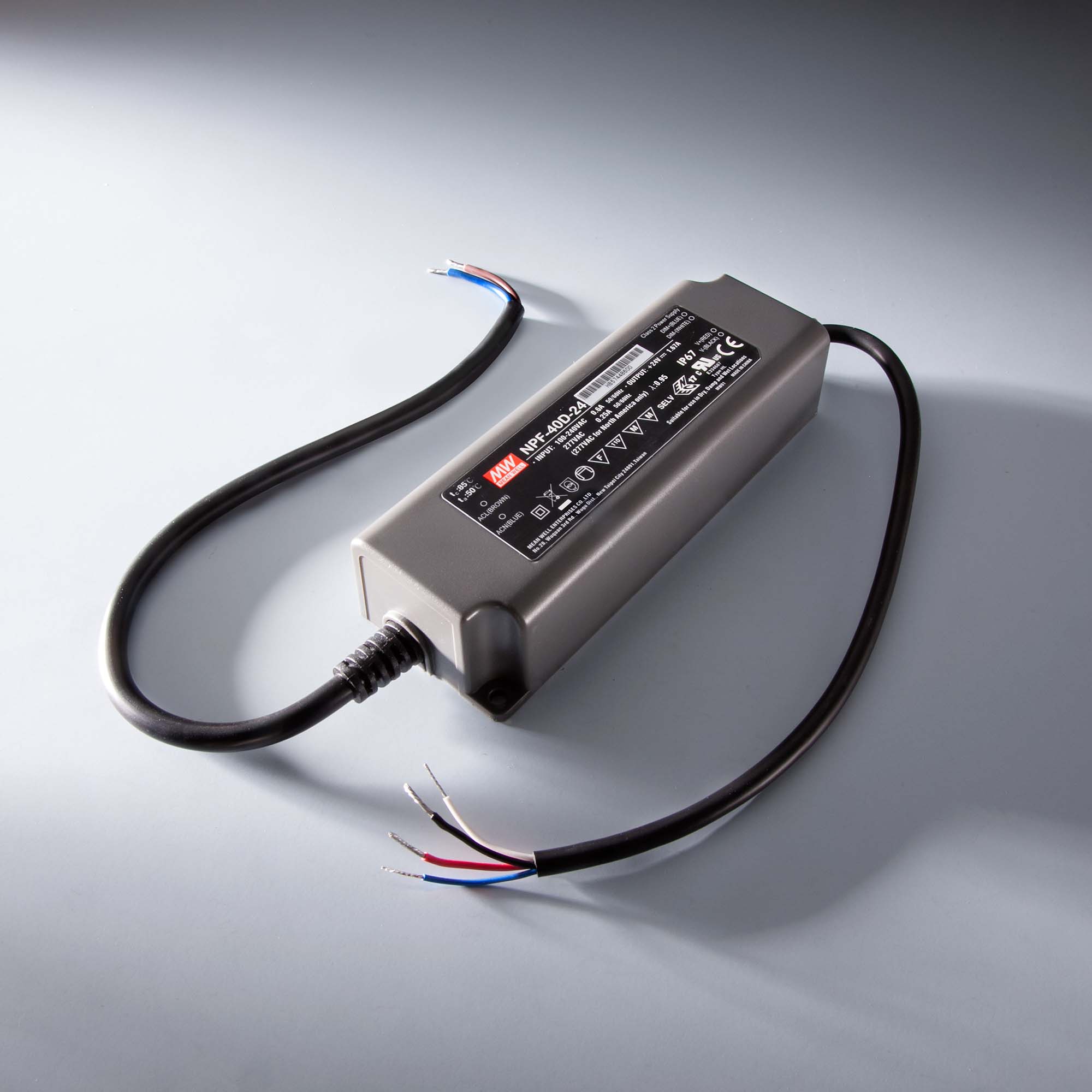 Constant Voltage Power Supply Mean Well NPF-60D-24 IP67 230V to 24V 2.5A 60W