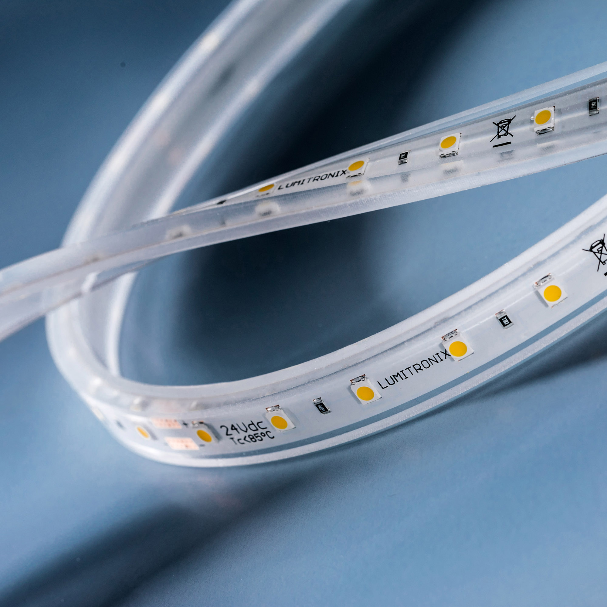 POSEIDON Flexible LED Strip neutral white 2045lm 350 LEDs 5m 24V IP67 (409lm/m 4.8W/m)