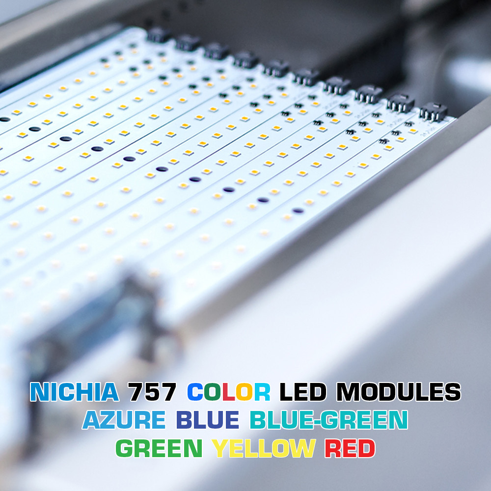 Custom Made Compact Plug & Play Nichia 757 Color LED Modules, Made in Germany, 30-150mm length & 5-150mm width