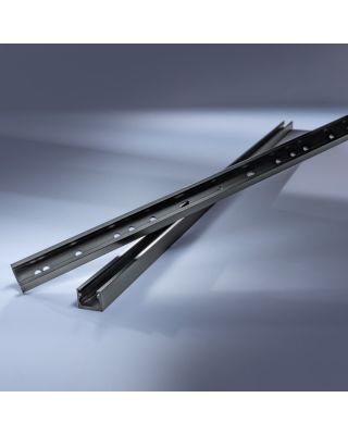 Aluminum profile Alubar chrome for Multibar LED strips 50cm black anodised