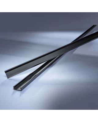 Aluminum Profile Aluflex narrow low height for surface and cove LED strip lights 102cm black anodised