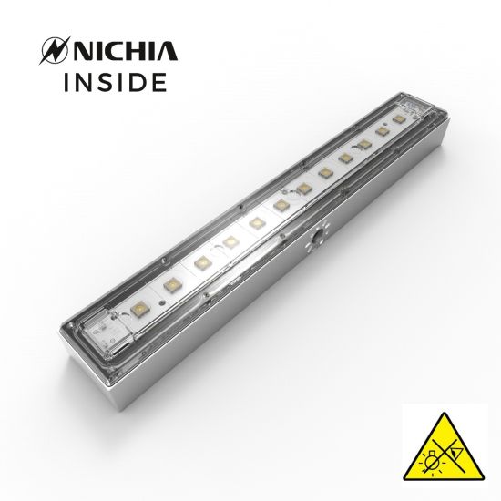 Violet UVC Nichia LED Module 280nm 12 LEDs NCSU334B 630mW 29cm 48VDC with controler incl., for disinfection and sterilisation 