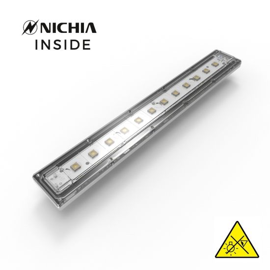 Violet UVC Nichia LED Module 280nm 12 NCSU334B LEDs 882mW 29cm 1050mA IP67 for disinfection and sterilization 
