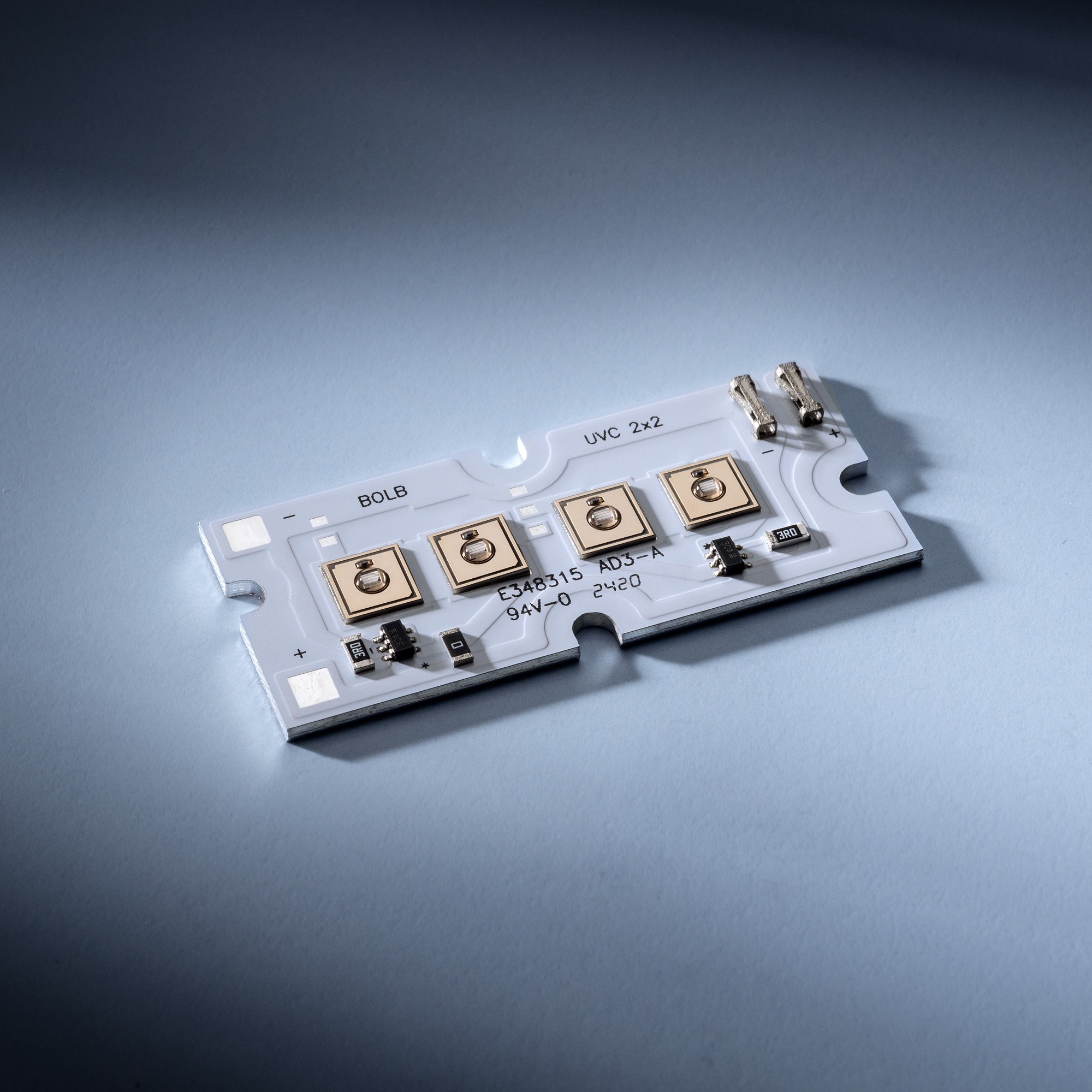 UVC Bolb 2S2P-S6060 LED Module 4 LEDs 275nm 360mW 9.6W 5cm