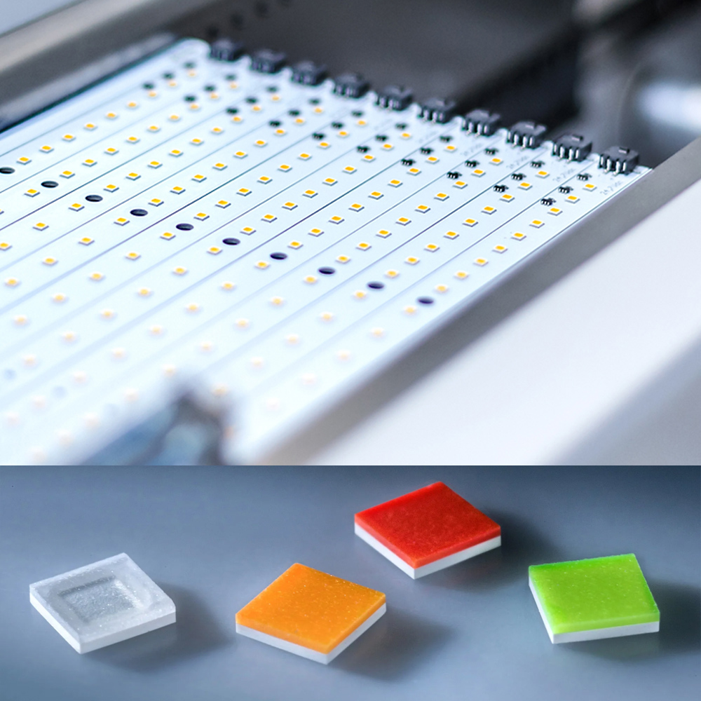 Custom Made Plug & Play Nichia CSP Color LED Modules, Made in Germany, 150-600mm length & 5-400mm width