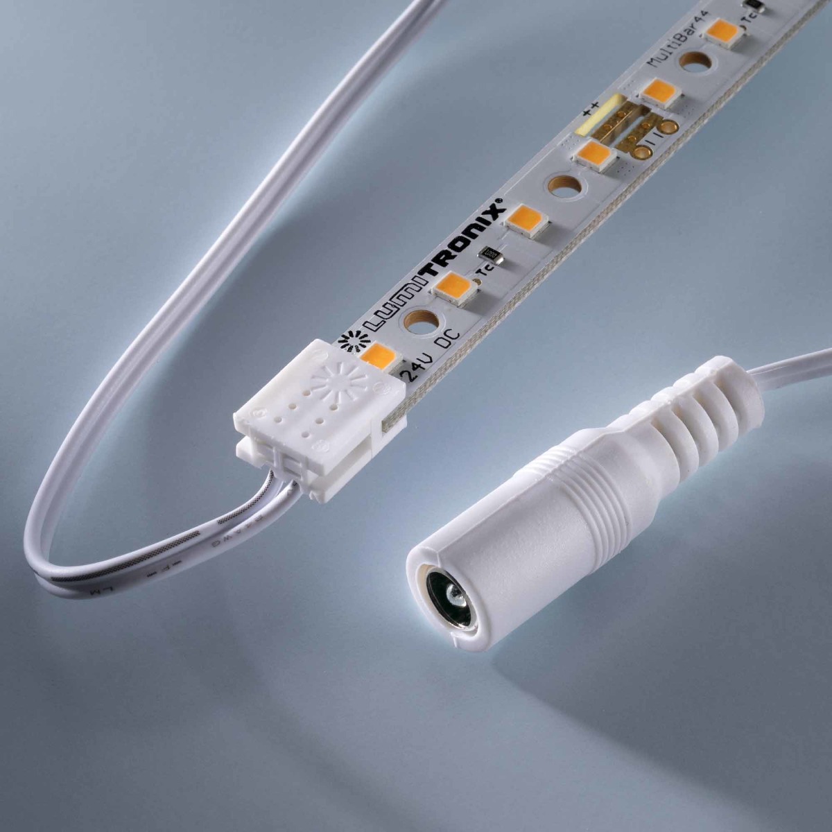 Plug&Play Starter-Set 4 x  Multibar3090 Nichia LED Strip warm white CRI90 3000K 732lm 24V 44 LEDs 50cm with driver and cables