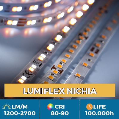 Professional Nichia LED Strips, up to 2700 lm / m, 5 year warranty